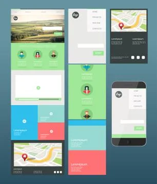 Map application interface vector 스톡 일러스트