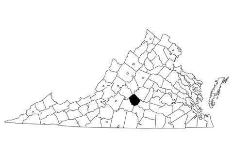 Map of appomattox County in Virginia state on white background. single Coun.. Stock Illustration