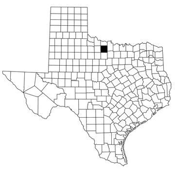 Map of Archer County in Texas state on white background. single County map .. Stock Illustration