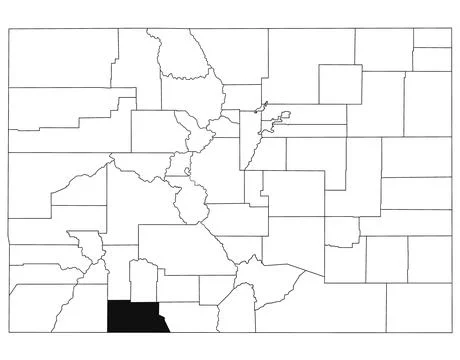 Map of archuleta County in Colorado state on white background. single Count.. Stock Illustration