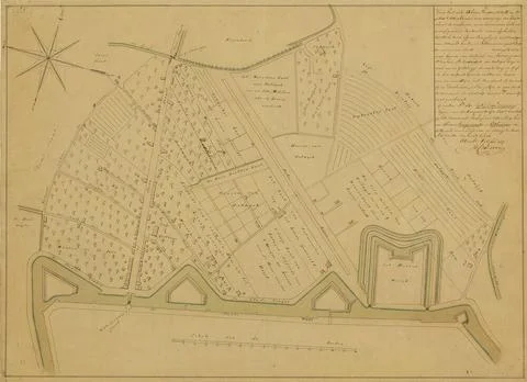 Map of the area between De Biltsche Grift / Nicolaasweg / Absteder Weterin... Fotos de archivo
