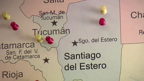 Map of Argentina Depicting Different Provinces and Regions in Argentina. Stock Footage 252865514