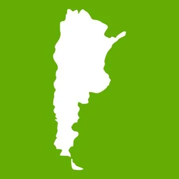 Map of Argentina icon green 스톡 일러스트