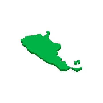 Map of Argentina icon, isometric 3d style Stock Illustration