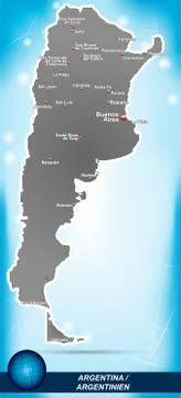 Map of argentina Stock Illustration