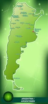 Map of argentina Stock Illustration