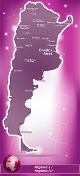 Map of argentina Stock Illustration