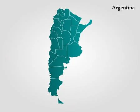 Map of Argentina Stock Illustration
