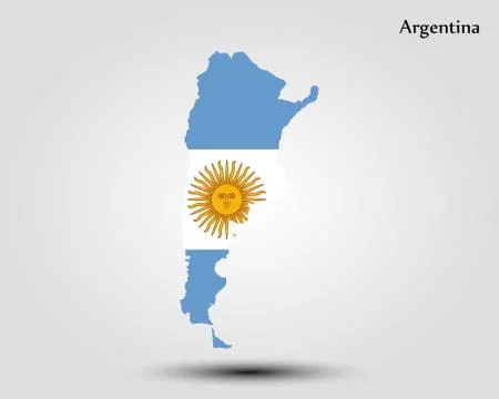 Map of Argentina Stock Illustration
