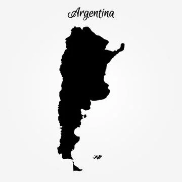 Map of Argentina Stock Illustration
