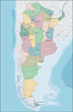Map of Argentina Stock Illustration