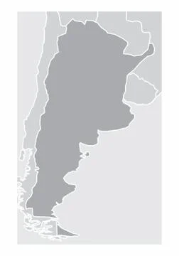 Map of Argentina Stock Illustration