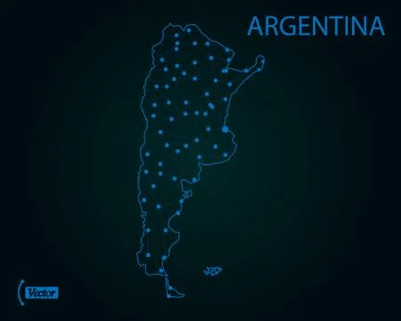 Map of Argentina. Vector illustration. World map Stock Illustration