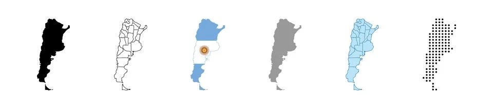 Map of Argentina on white background. Vector illustration Stock-Illustration