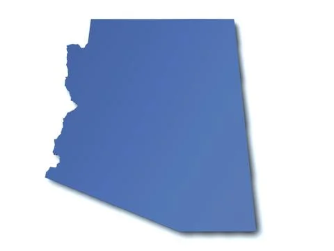 Map of Arizona - USA Stock Illustration