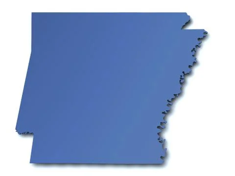 Map of Arkansas - USA Stock Illustration