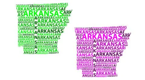 Map of Arkansas - vector illustration Ilustração Stock
