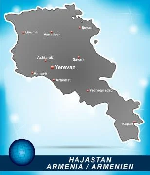 Map of armenia Illustrazione stock