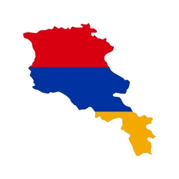 Map of Armenia. Vector design isolated on white background. Stock Illustration