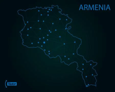 Map of Armenia. Vector illustration. World map Stock Illustration