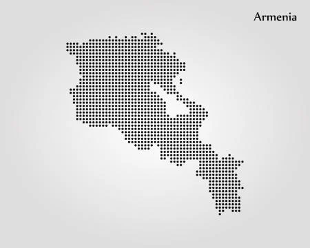 Map of Armenia. Vector illustration. World map Illustrazione stock