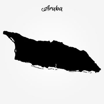 Map of Aruba Stock Illustration