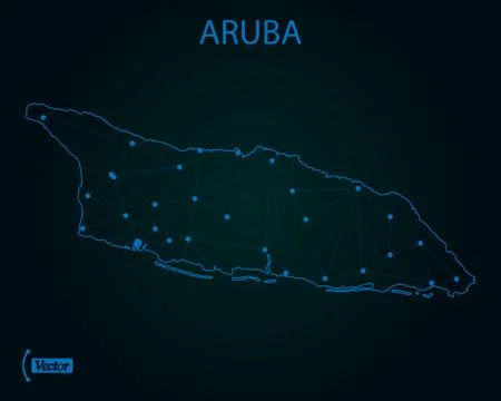 Map of Aruba. Vector illustration. World map Stock Illustration