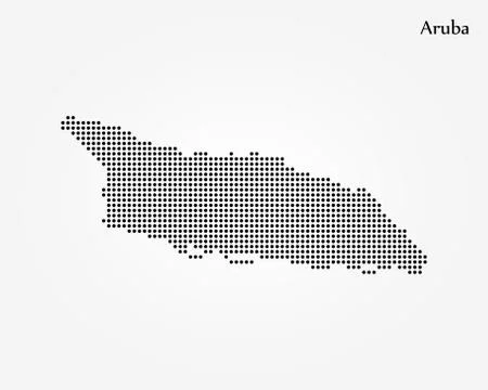 Map of Aruba. Vector illustration. World map Stock Illustration