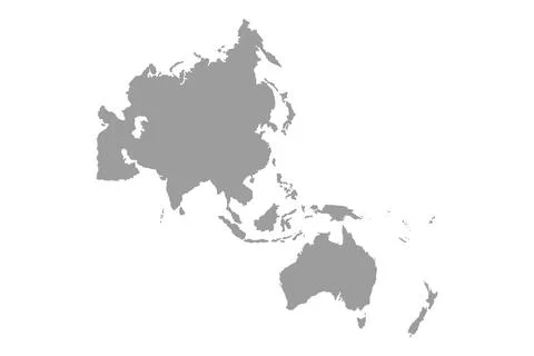 Map of Asia Pacific. Vector Stock Illustration