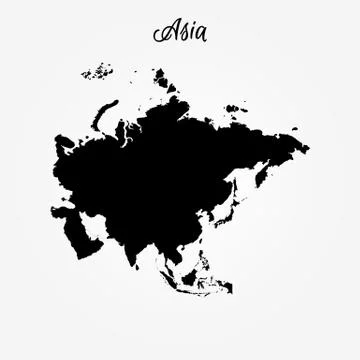 Map of Asia. Vector illustration. World map Stock Illustration