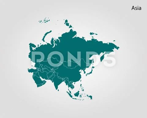 Map of Asia. Vector illustration. World map ~ Clip Art #108362159