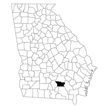 Map of Atkinson County in Georgia state on white background. single County .. Stock Illustration