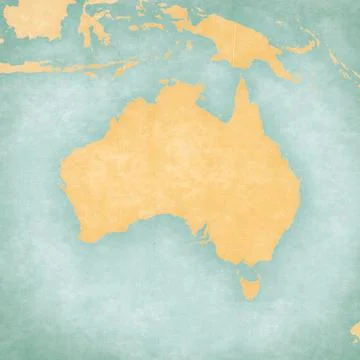 Map of Australia - Blank map Stock Illustration