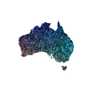 Map of australia with a blue texture Stock Illustration