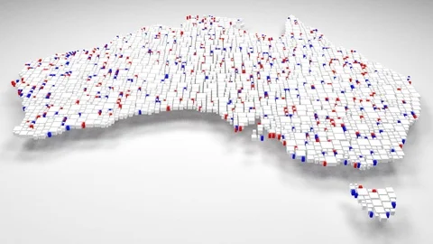 Map of Australia Stock Footage 80984929
