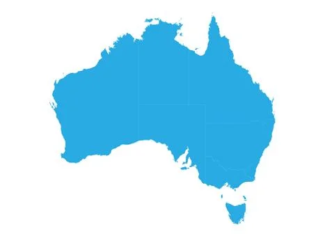 Map of australia. High detailed vector map - australia. Ilustración de archivo