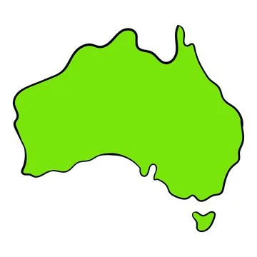 Map of Australia icon cartoon Stock Illustration