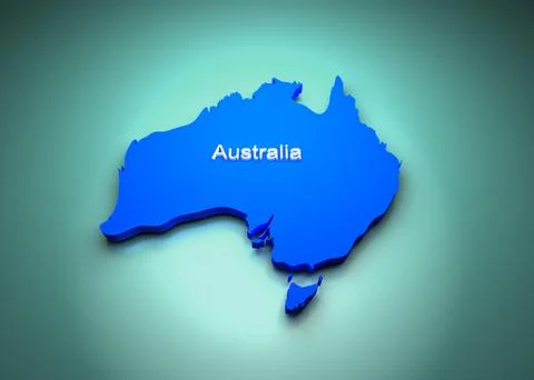 Map Australia Stock Illustration