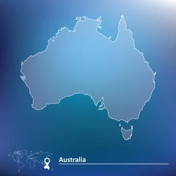 Map of Australia Stock Illustration