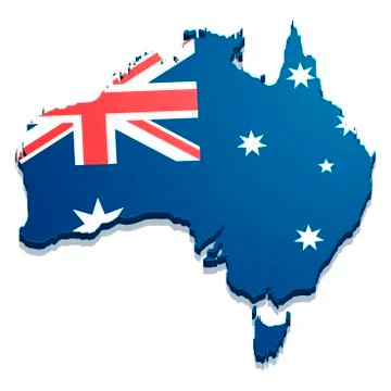 Map Australia Stock Illustration
