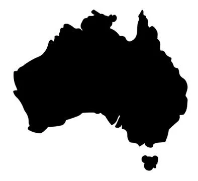 Map of Australia Stock Illustration