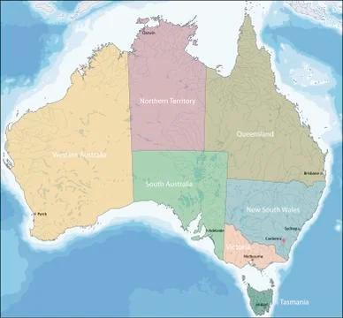 Map of Australia Stock Illustration