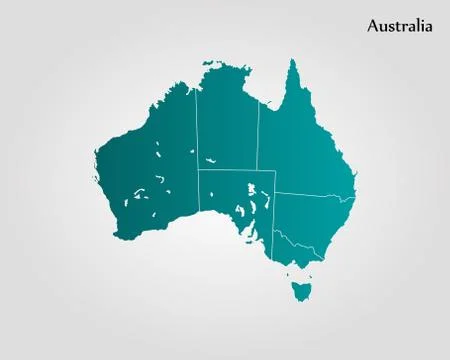 Map of Australia Stock Illustration
