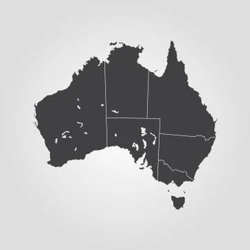 Map of Australia Illustrazione stock