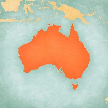 Map of Australia Stock Illustration