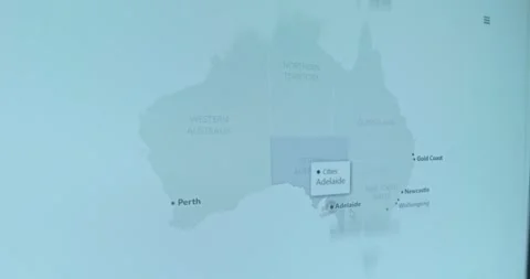 Map of Australia with its states and territories Video stock 321757885