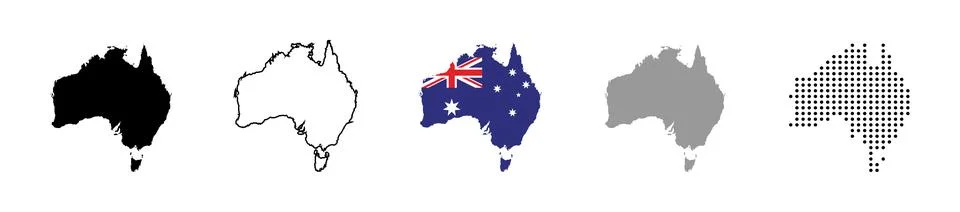 Map of Australia on white background. Vector illustration Stock-Illustration