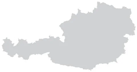 Map of austria with borders in gray Stock Illustration