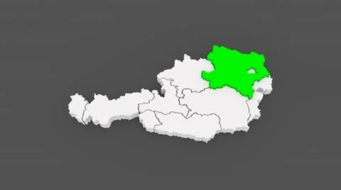 Map of Austria. Stock Footage 43012741