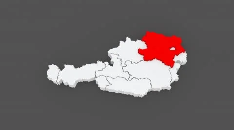 Map of Austria. Stock Footage 43027761